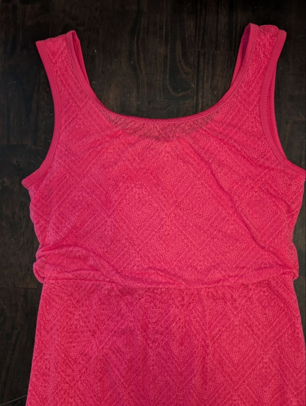 Prana Raspberry Pink Textured Midi Dress Bridal Shower Cute Light Summer